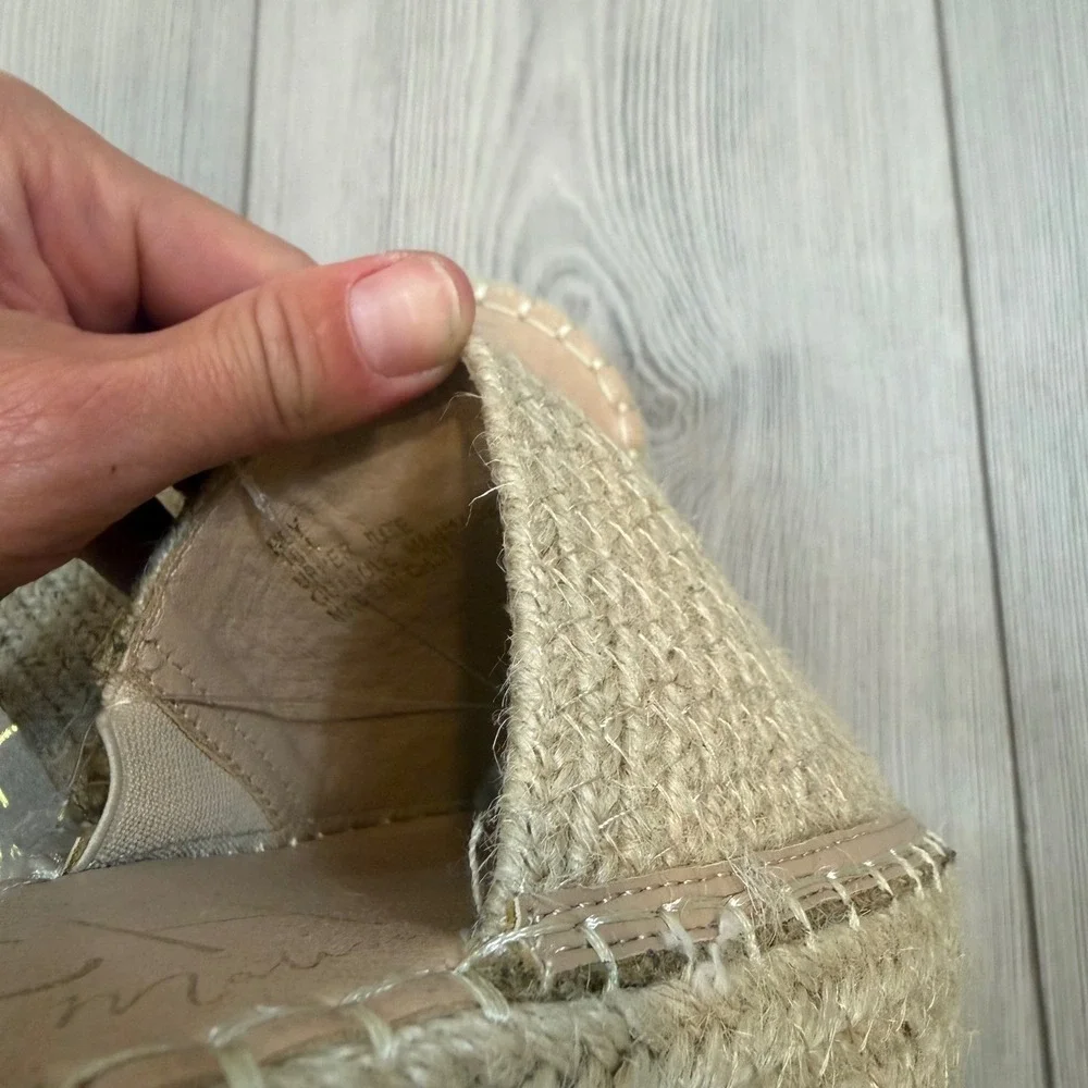Beach by Matisse Women 10M Tan Woven Jute Platform Espadrille Slide Sandals